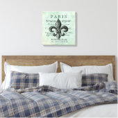 Vintage Paris fleur de lis toile étirée (Insitu(Chambre))