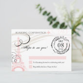 Vintage Paris France Anniversaire RSVP (Debout devant)