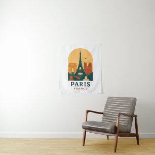 Vintage Paris Notre Dame Kathedraal Tapijt Wandkleed