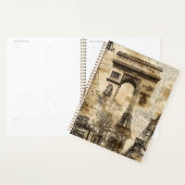 Vintage Paris Pattern – Eiffel Tower Landmarks (Devant avec enveloppe)