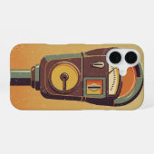 Vintage Parking Meter iPhone 16 Hoesje (Achterkant horizontaal)