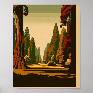 Vintage Parks Oude Groei Kunst Poster