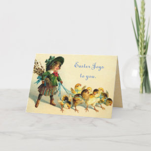 Vintage Pasen Feestdagen Kaart