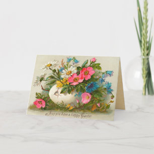 Vintage Pasen Feestdagen Kaart