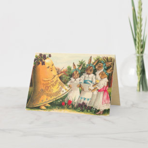 Vintage Pasen Ostern Feestdagen Kaart