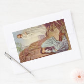 Vintage : pasen- rechthoekige sticker (Envelop)