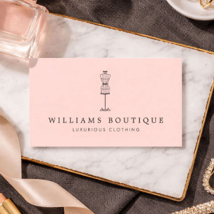 Vintage Paspop Boutique Blush Visitekaartje