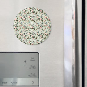 Vintage Pastel Bloemmotief Botanische Patroon Magneet