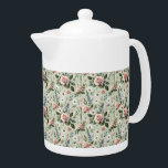 Vintage Pastel Floral Motif botanique<br><div class="desc">Ce motif floral vintage capture la beauté intemporelle de l'illustration botanique avec une touche douce et romantique. Avec de délicats roses roux, des marguerites blanches, des sprigs lavande et des fleurs sauvages bleus, la composition est dressée contre un arrière - plan vert doux apaisant qui renforce le charme naturel de...</div>