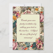 Vintage Pastel Summer Floral Invitation Modèle (Devant)