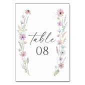 Vintage Pastel Wildflower Wedding Kaart (Voorkant)