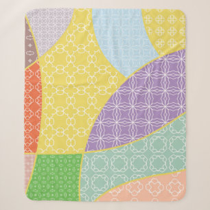 Vintage patchwork quilt pattern. Corativlinder Sherpa Deken