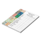 Vintage Patchwork Yahtzee Night Notitieblok (Gedraaid)