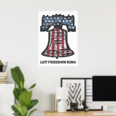 Vintage Patriotic Poster - Americana Liberty Bell (Bureau à domicile)