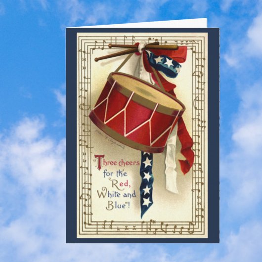 Vintage Patriotique, Tambours avec notes musicales