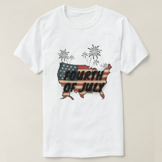 Vintage patriottisch ontwerp van een kaart van de  t-shirt