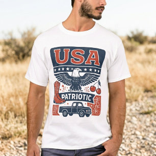 Vintage Patriottisch T-shirt, Retro Americana USA T-shirt