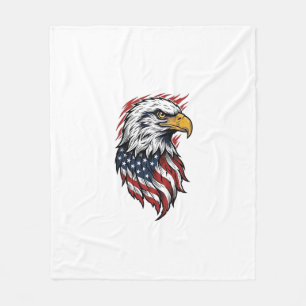 Vintage Patriottische Adelaar Vector T-shirt Ontwe Fleece Deken
