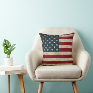 Vintage patriottische Amerikaanse vlag, vier juli Kussen