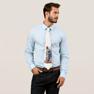 Vintage patriottische Dame Liberty tijdschrift oms Stropdas