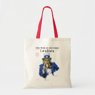 Vintage patriottische Oom Sam-magazinecoverkunst Tote Bag