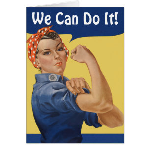 Vintage patriottische Rosie the Riveter, We Can Do