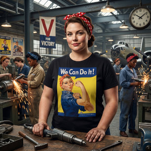 Vintage patriottische Rosie the Riveter, We Can Do T-shirt