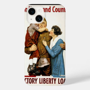 Vintage patriottische soldaat voor Victory Liberty Case-Mate iPhone 14 Hoesje