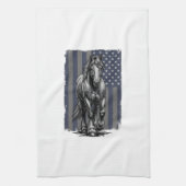 Vintage patriottische trekpaard vlag vector ontwer theedoek (Verticaal)