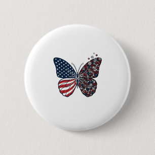 Vintage Patriottische Vredesvlinder Vector Kunst_1 Ronde Button 5,7 Cm