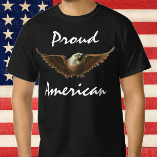 Vintage Patriottisme Amerikaanse Zeearend Vogel in T-shirt