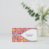 Vintage Patroon Zipper Mode Visitekaartje (Staand voorkant)