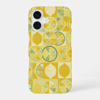 Vintage Pattern with Stylized Lemons iPhone 16 Hoesje