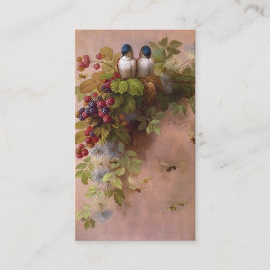 Vintage Paul de Longpre Carte de visite personnali (Devant)