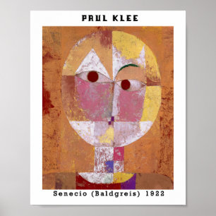 Vintage Paul Klee Gezicht Abstracte Kunst Bauhaus  Poster