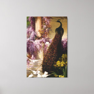 Vintage Pauw Canvas Afdruk