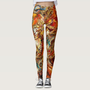 vintage pauw circus kermis entertainment leggings
