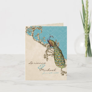 Vintage Pauw & Etsen Trouw Dank Kaarten