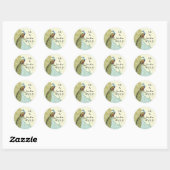 Vintage Pauw Lagune Damask Sticker (Vel)