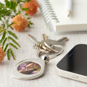 Vintage Pauwentuin Kunstwerk Romantische Wisteri Sleutelhanger