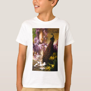 Vintage Pauwentuin Kunstwerk Romantische Wisteri T-shirt