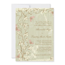 Vintage pays crème rustique faire-part de mariage
