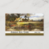 Vintage Pays Peinture Carte de visite immobilier (Devant)