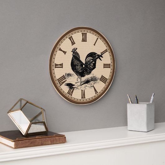 Vintage Pays Poulets Accueil cuisine horloge mural (Bureau)