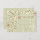 Vintage pays rustique crème mariage RSVP réponse (Devant / Derrière)