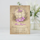 Vintage pays rustique mason mariage de pot RSVP (Debout devant)