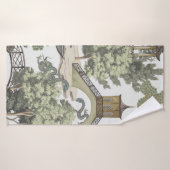 Vintage paysage chinois sans couture motif. Chinoi (Serviette de bain)