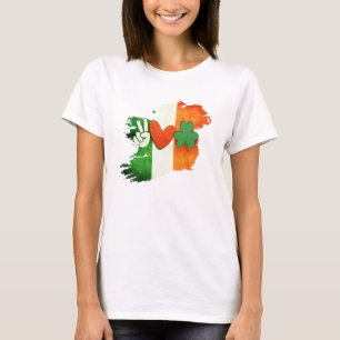 Vintage Peace Love Irish St. Patrick's Day Shirt