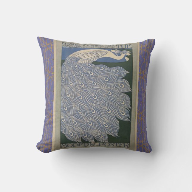 Vintage Peacock Américain MoJo Coussins (Recto)