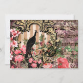 Vintage Peacock Anniversaire Merci (Dos)